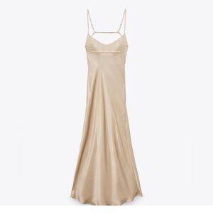 Zara Cream Backless Dress